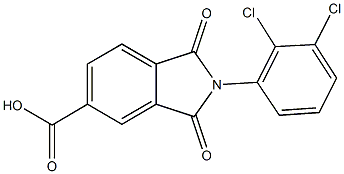 2-(2,3-dichlorophenyl)-1,3-dioxo-5-isoindolinecarboxylic acid Struktur