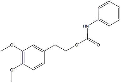 2-(3,4-dimethoxyphenyl)ethyl phenylcarbamate Struktur