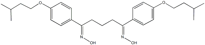 1,5-bis[4-(isopentyloxy)phenyl]-1,5-pentanedione dioxime Struktur