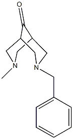 3-benzyl-7-methyl-3,7-diazabicyclo[3.3.1]nonan-9-one Struktur