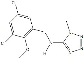 N-(3,5-dichloro-2-methoxybenzyl)-N-(1-methyl-1H-tetraazol-5-yl)amine Struktur