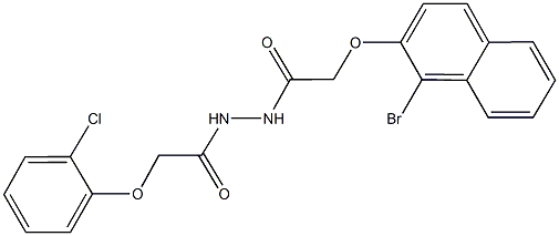 N'-{[(1-bromo-2-naphthyl)oxy]acetyl}-2-(2-chlorophenoxy)acetohydrazide Struktur