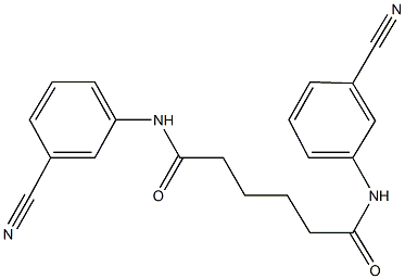 N~1~,N~6~-bis(3-cyanophenyl)hexanediamide Struktur