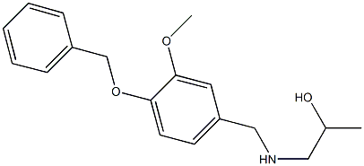 1-{[4-(benzyloxy)-3-methoxybenzyl]amino}-2-propanol Struktur