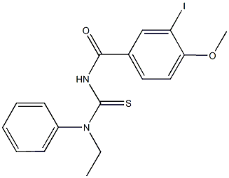 N-ethyl-N'-(3-iodo-4-methoxybenzoyl)-N-phenylthiourea Struktur