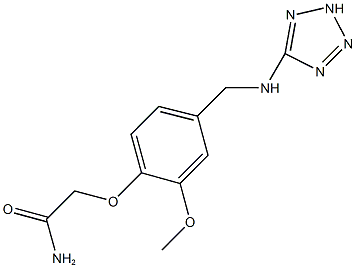 2-{2-methoxy-4-[(2H-tetraazol-5-ylamino)methyl]phenoxy}acetamide Struktur