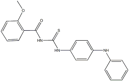 N-(4-anilinophenyl)-N'-(2-methoxybenzoyl)thiourea Struktur