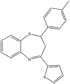 2-(4-methylphenyl)-4-thien-2-yl-2,3-dihydro-1,5-benzothiazepine Struktur