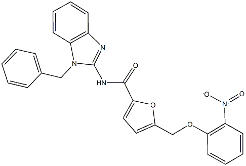 N-(1-benzyl-1H-benzimidazol-2-yl)-5-({2-nitrophenoxy}methyl)-2-furamide Struktur