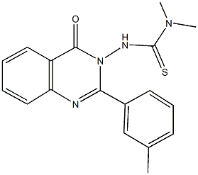 N,N-dimethyl-N'-(2-(3-methylphenyl)-4-oxo-3(4H)-quinazolinyl)thiourea Struktur