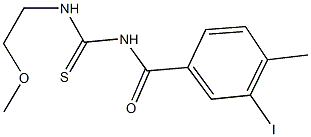 N-(3-iodo-4-methylbenzoyl)-N'-(2-methoxyethyl)thiourea Struktur