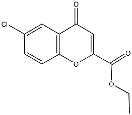 ethyl 6-chloro-4-oxo-4H-chromene-2-carboxylate Struktur