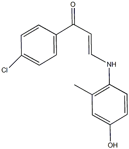 1-(4-chlorophenyl)-3-(4-hydroxy-2-methylanilino)-2-propen-1-one Struktur