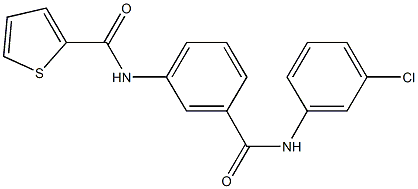 N-{3-[(3-chloroanilino)carbonyl]phenyl}-2-thiophenecarboxamide Struktur