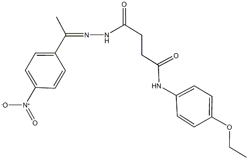 N-(4-ethoxyphenyl)-4-[2-(1-{4-nitrophenyl}ethylidene)hydrazino]-4-oxobutanamide Struktur