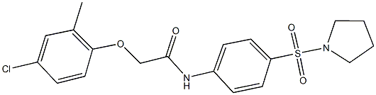 2-(4-chloro-2-methylphenoxy)-N-[4-(pyrrolidin-1-ylsulfonyl)phenyl]acetamide Struktur