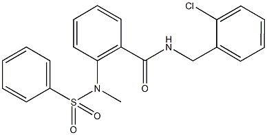 N-(2-chlorobenzyl)-2-[methyl(phenylsulfonyl)amino]benzamide Struktur