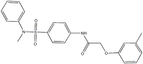 N-{4-[(methylanilino)sulfonyl]phenyl}-2-(3-methylphenoxy)acetamide Struktur