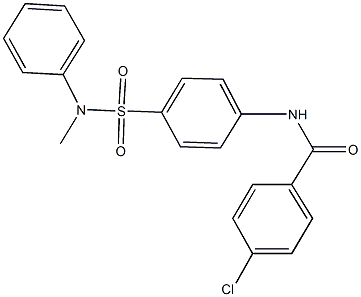 4-chloro-N-{4-[(methylanilino)sulfonyl]phenyl}benzamide Struktur