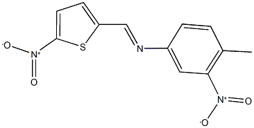 4-methyl-3-nitro-N-[(5-nitro-2-thienyl)methylene]aniline Struktur