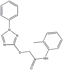 N-(2-methylphenyl)-2-[(1-phenyl-1H-1,2,4-triazol-3-yl)sulfanyl]acetamide Struktur