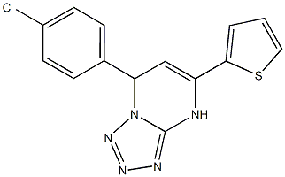 7-(4-chlorophenyl)-5-(2-thienyl)-4,7-dihydrotetraazolo[1,5-a]pyrimidine Struktur