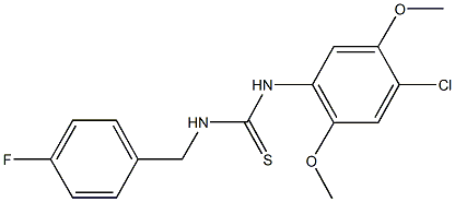 N-(4-chloro-2,5-dimethoxyphenyl)-N'-(4-fluorobenzyl)thiourea Struktur