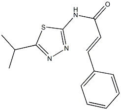 N-(5-isopropyl-1,3,4-thiadiazol-2-yl)-3-phenylacrylamide Struktur