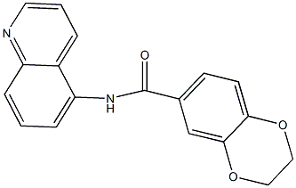 N-(5-quinolinyl)-2,3-dihydro-1,4-benzodioxine-6-carboxamide Struktur