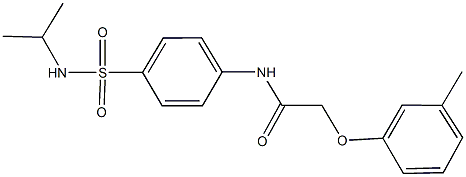 N-{4-[(isopropylamino)sulfonyl]phenyl}-2-(3-methylphenoxy)acetamide Struktur