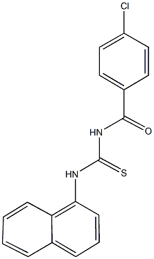 N-(4-chlorobenzoyl)-N'-(1-naphthyl)thiourea Struktur