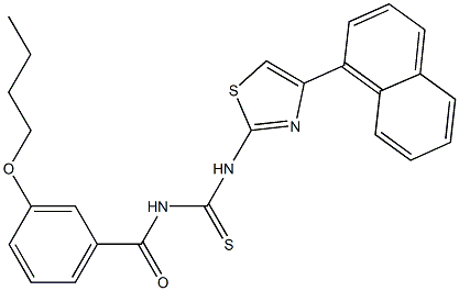 N-(3-butoxybenzoyl)-N'-[4-(1-naphthyl)-1,3-thiazol-2-yl]thiourea Struktur