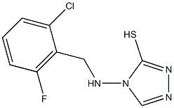 4-[(2-chloro-6-fluorobenzyl)amino]-4H-1,2,4-triazol-3-yl hydrosulfide Struktur