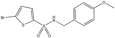 5-bromo-N-(4-methoxybenzyl)-2-thiophenesulfonamide Struktur