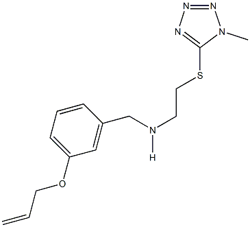 N-[3-(allyloxy)benzyl]-N-{2-[(1-methyl-1H-tetraazol-5-yl)sulfanyl]ethyl}amine Struktur