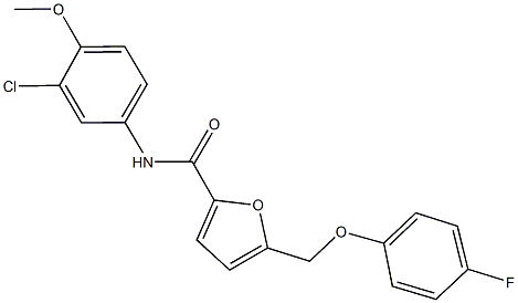 N-(3-chloro-4-methoxyphenyl)-5-[(4-fluorophenoxy)methyl]-2-furamide Struktur