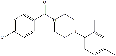 1-(4-chlorobenzoyl)-4-(2,4-dimethylphenyl)piperazine Struktur