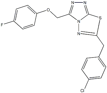 [6-(4-chlorobenzyl)[1,2,4]triazolo[3,4-b][1,3,4]thiadiazol-3-yl]methyl 4-fluorophenyl ether Struktur