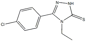 5-(4-chlorophenyl)-4-ethyl-4H-1,2,4-triazol-3-yl hydrosulfide Struktur