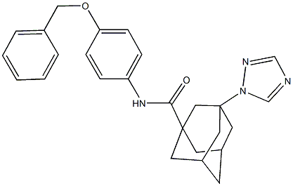 N-[4-(benzyloxy)phenyl]-3-(1H-1,2,4-triazol-1-yl)-1-adamantanecarboxamide Struktur