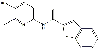 N-(5-bromo-6-methyl-2-pyridinyl)-1-benzofuran-2-carboxamide Struktur