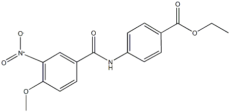 ethyl 4-({3-nitro-4-methoxybenzoyl}amino)benzoate Struktur