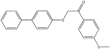 2-([1,1'-biphenyl]-4-yloxy)-1-(4-methoxyphenyl)ethanone Struktur