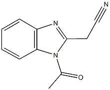 (1-acetyl-1H-benzimidazol-2-yl)acetonitrile Struktur