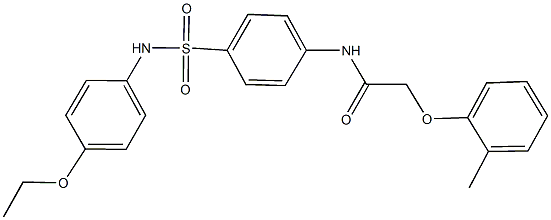 N-{4-[(4-ethoxyanilino)sulfonyl]phenyl}-2-(2-methylphenoxy)acetamide Struktur