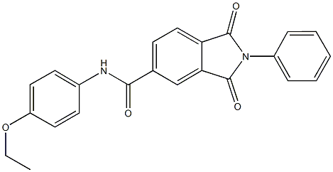 N-(4-ethoxyphenyl)-1,3-dioxo-2-phenyl-5-isoindolinecarboxamide Struktur