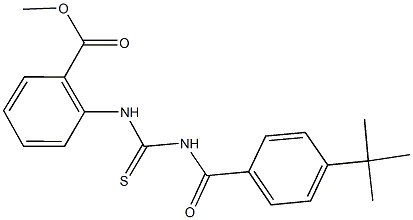 methyl 2-({[(4-tert-butylbenzoyl)amino]carbothioyl}amino)benzoate Struktur