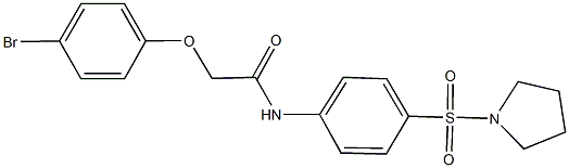 2-(4-bromophenoxy)-N-[4-(pyrrolidin-1-ylsulfonyl)phenyl]acetamide Struktur