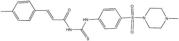 N-[3-(4-methylphenyl)acryloyl]-N'-{4-[(4-methyl-1-piperazinyl)sulfonyl]phenyl}thiourea Struktur