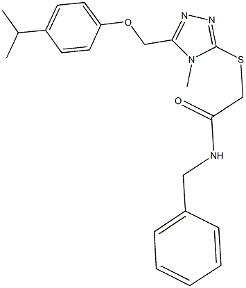 N-benzyl-2-({5-[(4-isopropylphenoxy)methyl]-4-methyl-4H-1,2,4-triazol-3-yl}sulfanyl)acetamide Struktur